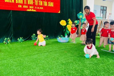 HỘI THI “CHIẾN BINH TÍ HON – TỰ TIN TỎA SÁNG” SÂN CHƠI BỔ ÍCH CHO TRẺ KHỐI NHÀ TRẺ (1 – 3 TUỔI)